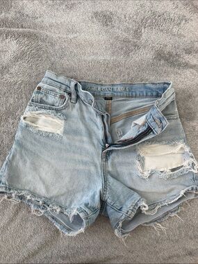 American Eagle Outfitters Light Wash Distressed Denim Shorts